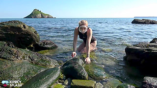 Ball Gag & Flooded Dive Mask - Wetsuit Beach Fun