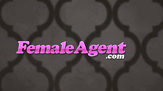 FemaleAgent Sexy agent receives a huge creampie
