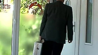 Blonde babe dominates as she does bdsm with huge cock