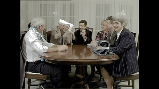 A Group of Old People Watching and Taking Part to a Fuck of Young Couple