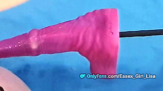 Dildo in the bum fucking fun with English MILF Lisa Essex
