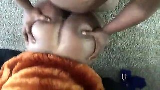 Jiggle ass Ebony taking it from behind POV