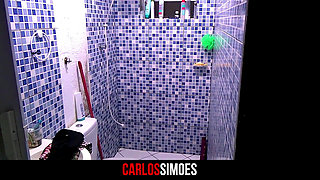 Brunette Taking a Shower Check It Out