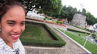 Thai girlfriend day out and sex at home