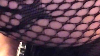 Goth Fishnets Dildo Fuck Amateur Pussy Masturbation Pale Tattoo Alt