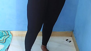 Black Saree Wearing Hot Show