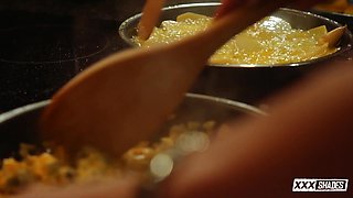 Apolonia Lapiedra's Wild Kitchen Party Fuels Intense Passion