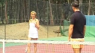 German teen with an amazing body gets fucked hard after tennis