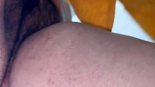 Wet hairy pussy post shower