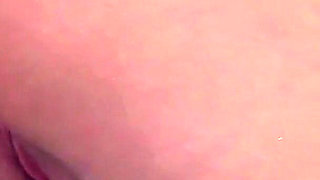 Jessica Marie kneels down and is ready to suck huge cock from gloryhole