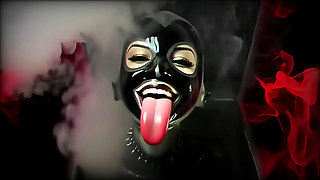 Trailer. Daddy Gives Hard Fucked After with Messy Blowjob Until Cum Full Sperm Over Latex Mask. Maid Servilism
