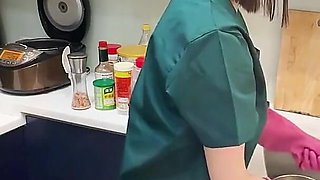 The Nurse Lady Is Inserted Into Her Body From Behind by the Doctor and Cums Inside the Ass