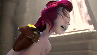 Sexy Elf Rides Big Cock In 3D Animated Cartoon Sex