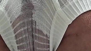 Shaving My Pussy Big Clit and He Washes Me Pee on Me