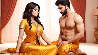 Hot indian housewife excited for sex with office boss