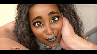 Blessed woman in a wild 3D anime scene with MissKitty2K
