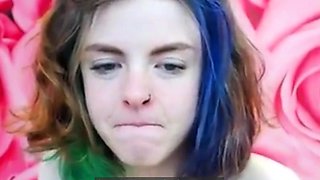 Emo 18-Year-Old With Tattoos Masturbates on Webcam