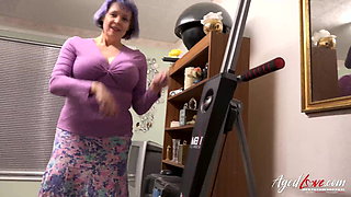 AgedLovE Busty British Mature Fucks Teenage Guy