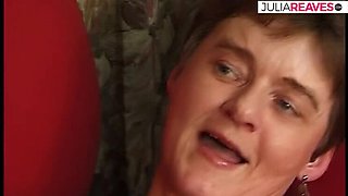 Granny Moans Loud Getting Her Shaved Pussy Filled By Huge German Cock