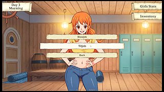 Lusty Buccaneers Parody Hentai Game Ep.2 Nami is stripping for the right amount of gold !