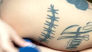 Amateur brunette chick toying her ass and pussy on webcam