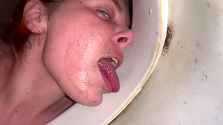 Licking Toilet Till Orgasm