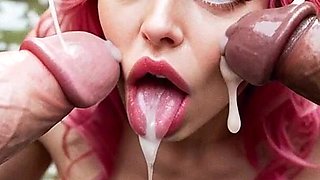 Hot Sex Ella and Alex in Puddle of Mud, Anal Creampie, Curvy Woman Sucking Big Dick, Gangbang in the Puddle of Mud