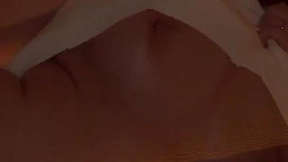 Internet Hook-up: a Big-tit Wife, Shaved Pussy Rubbing and Sucking My Cock -1