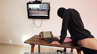 Spanish Pegging and Foot Fetish - Ghalia Sodomizes Her Boss