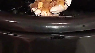 Miss Anja Black Hard Humiliation Slave Feeding From Toiletbowl