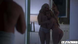 YOUNG SLUT Two Large Roommates Seduce and Make Love Married Neighbor