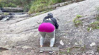 Yoga Stretch - Sexy Tease at River Side - Rare - Outdoor Indian Erotica