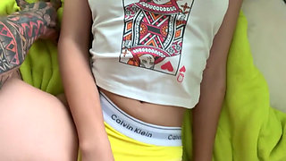 Cumming in the young girl's panties