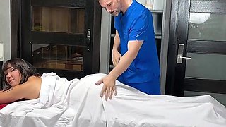 Asian College Girl Getting Naked Oil Massage Tomie