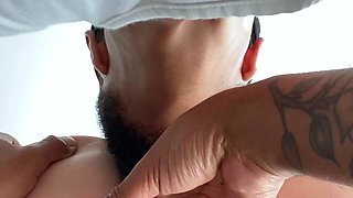 Cumshot wanting amateur MILF wanks cock in POV video
