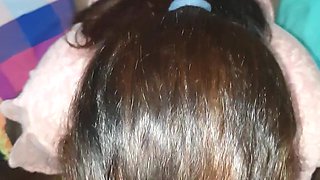 Slutwife Spit on Husband Big Dick on Knees and Deep Throat