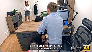 Loan4k. hidden sex inbetween slutty manager and her kinky chief on the office table