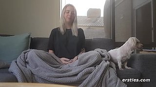 Beautiful Busty Pregnant Babe Gets Herself Off