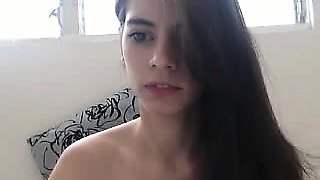 Hot brunette slave with great boobs is spanked on her ass an