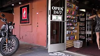 Big titted glory hole blowjob slut fucks and loves facial