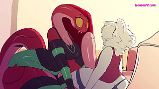 Slayed by the Snake - Hard Pussy Creampie In Cowgirl ( Cartoon )
