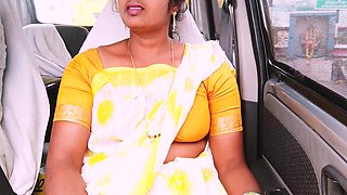 Indian Maid Car Sex with House Owner. Telugu Dirty Talks.