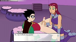 Starfire, cartoon fucking, hentai sex