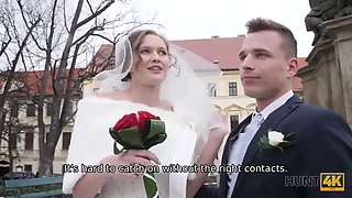 Hunt4k. lovely teen bride gets banged for money in front of her groom