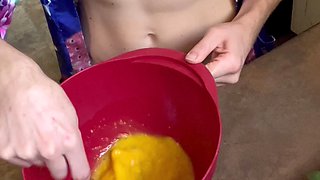 Are You Hungry? Naked Cooking Tease Robe Striptease Full Video