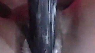 Rubbing My Clit Pounding My Pussy with Big Dildo