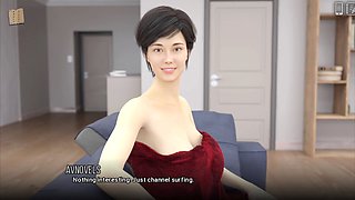 Erotic visual novel featuring a hot brunette with a big ass