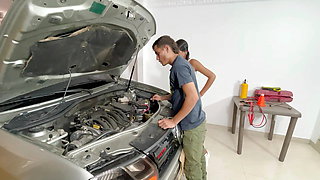 HL Latin girl lets me cum in her ass in exchange for fixing her car.