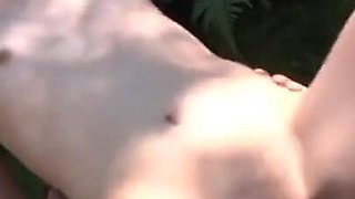 Garden sex petite pussy fucking