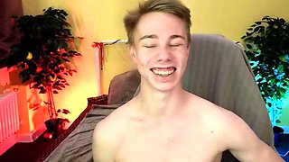 Blonde Cheerful Young masturbating Part 3 doing a Cam Show